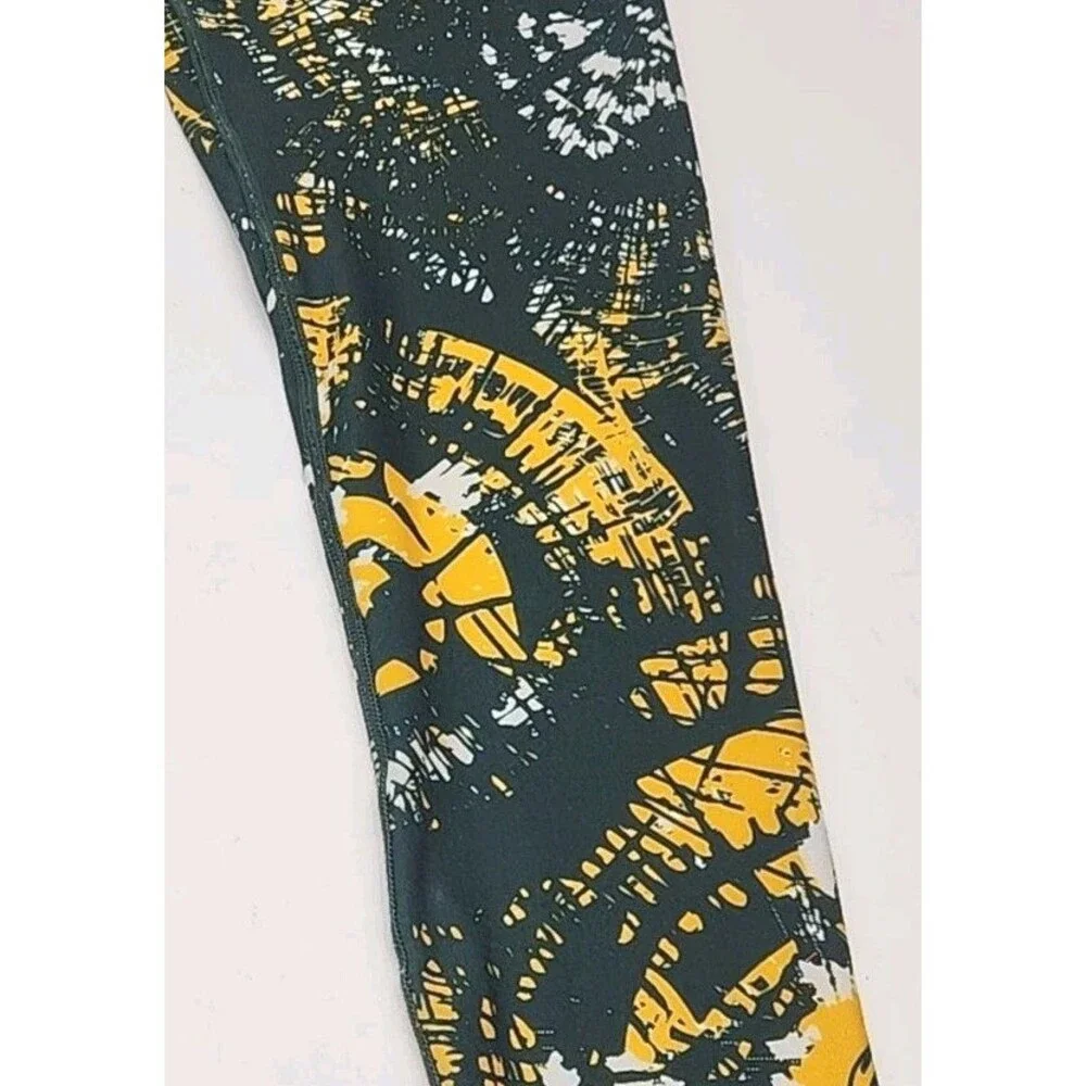 NFL Team Apparel Leggings Greenbay Packers Graphic Print Women Sz Small Football